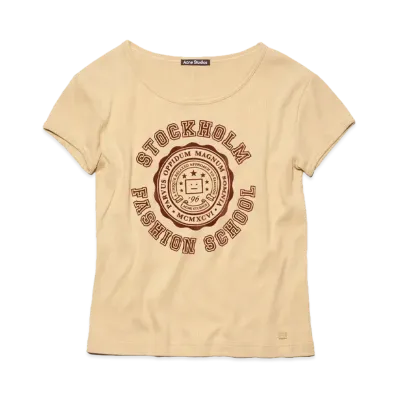 Acne Studios Logo T-Shirt "Biscuit Beige"