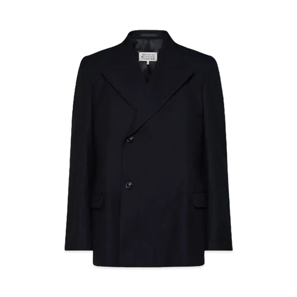 Maison Margiela Barathea Wool Suit Jacket "Navy"