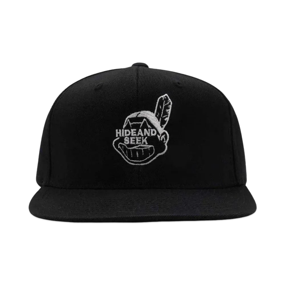 Hide and Seek Indian Baseball CAP "BLACK"