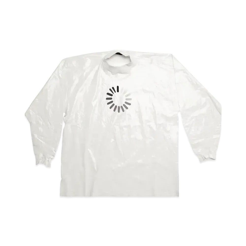 BALENCIAGA Women's Loading Error Misplaced Necklaine Long Sleeve T-Shirt Oversized "White"
