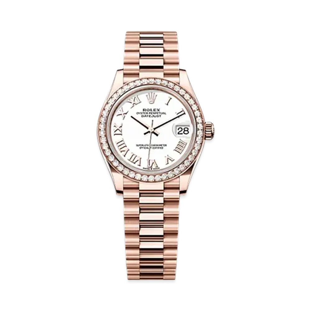 ROLEX Datejust 31mm Everose Gold Diamond 278285RBR "White"