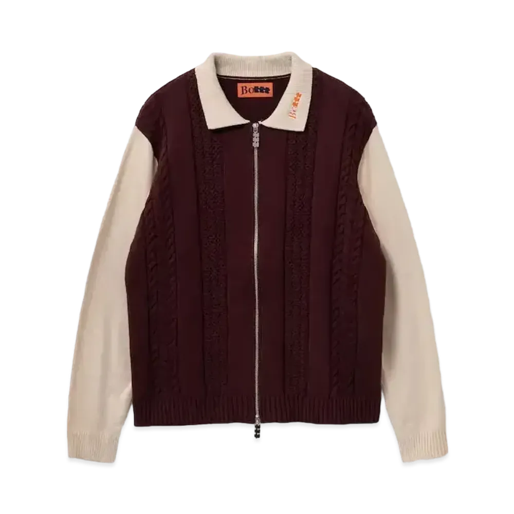 BoTT x TTTMSW BoTTT Zip Up Polo "Brown"