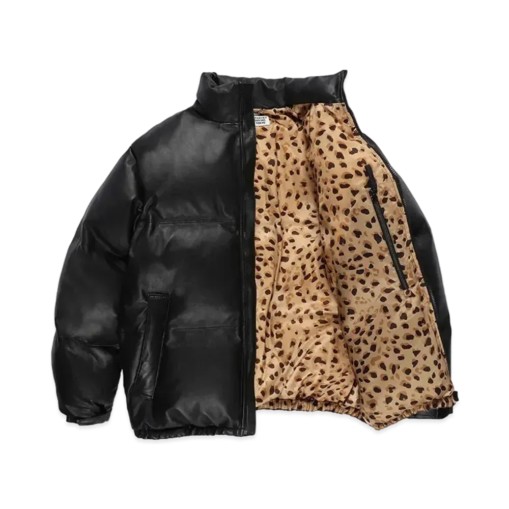 WACKO MARIA Leather Down Jacket "Black"