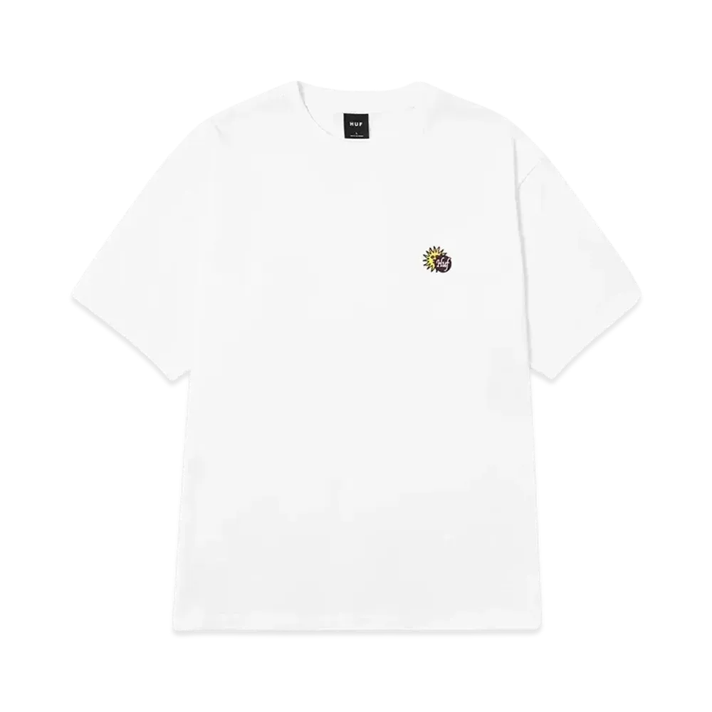 HUF Total Eclipse Washed Emb Tee "White"