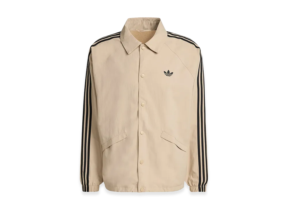 adidas 3-Stripes Coach Jacket "Stone Khaki"