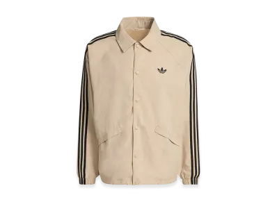 adidas 3-Stripes Coach Jacket "Stone Khaki"
