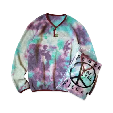 KAPITAL Reverse Fleece Tie Dye Pack Long Tee "Blue"