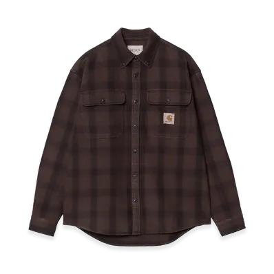 Carhartt WIP L/S Edmands Shirt Edmands Check "Natural/Palisander"
