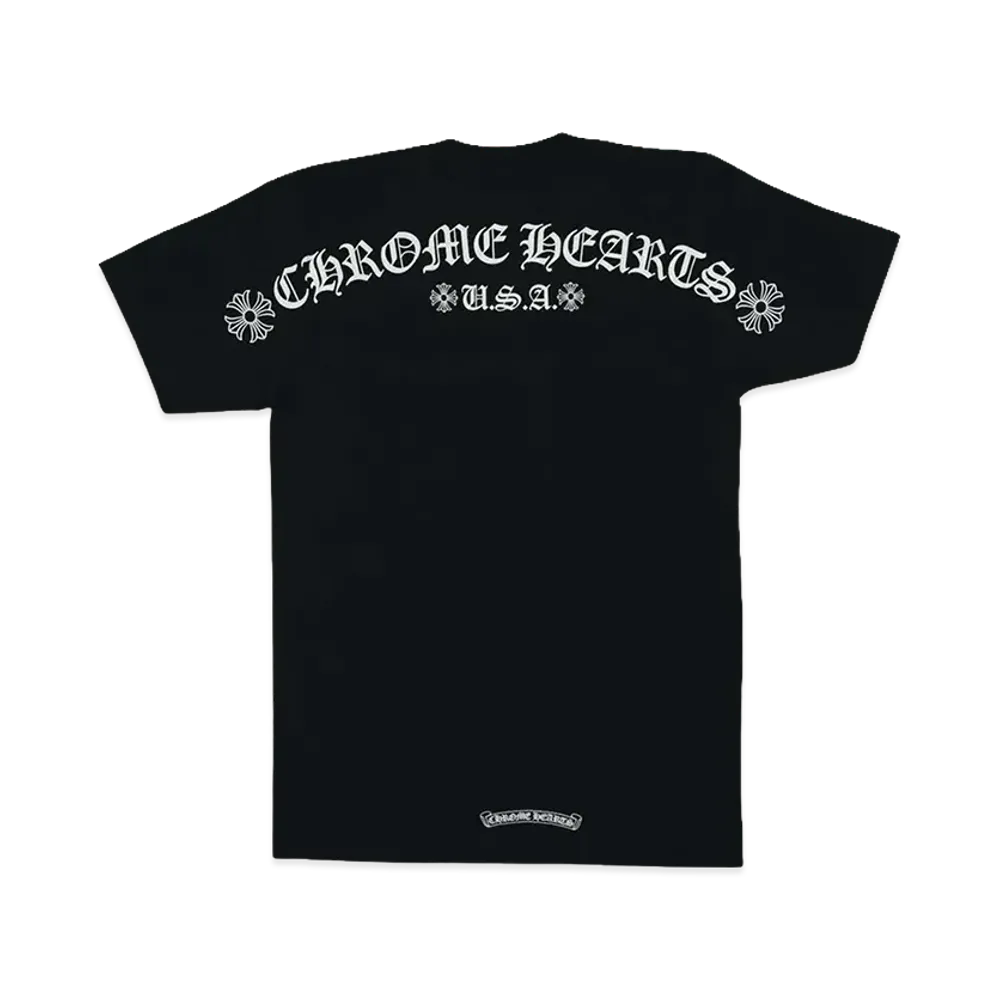 Chrome Hearts Shoulder USA Script Logo Pocket T-Shirt "Black"