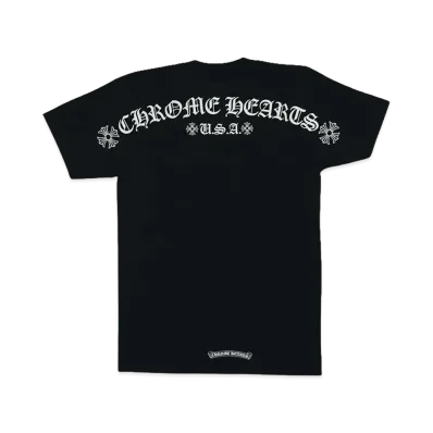 Chrome Hearts Shoulder USA Script Logo Pocket T-Shirt "Black"