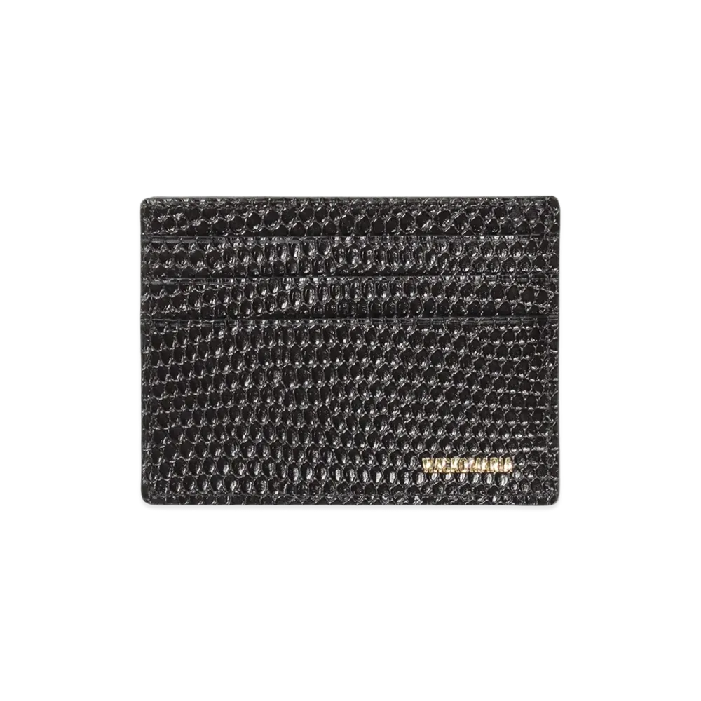 WACKO MARIA x Dormeuil Lizard Embossed Leather Card Case "Black"