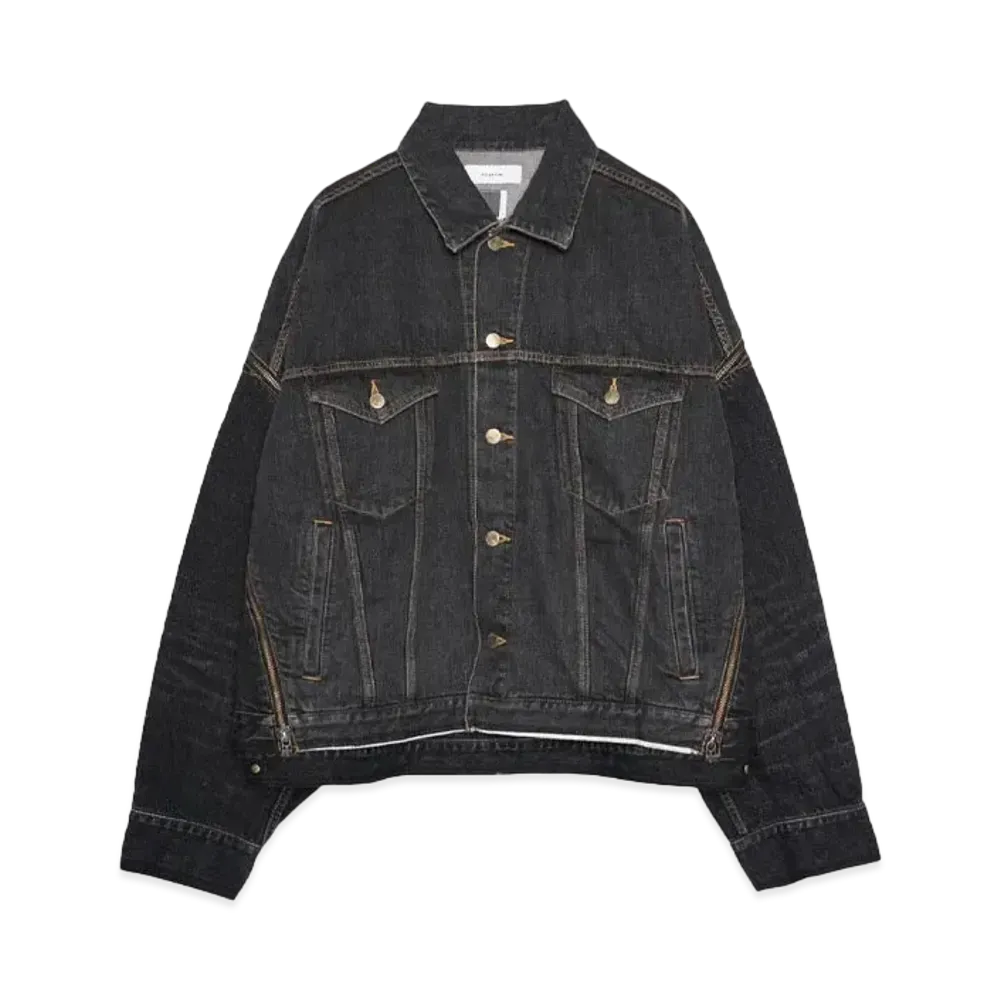FACETASM ZIPPER DENIM JACKET "BLACK"