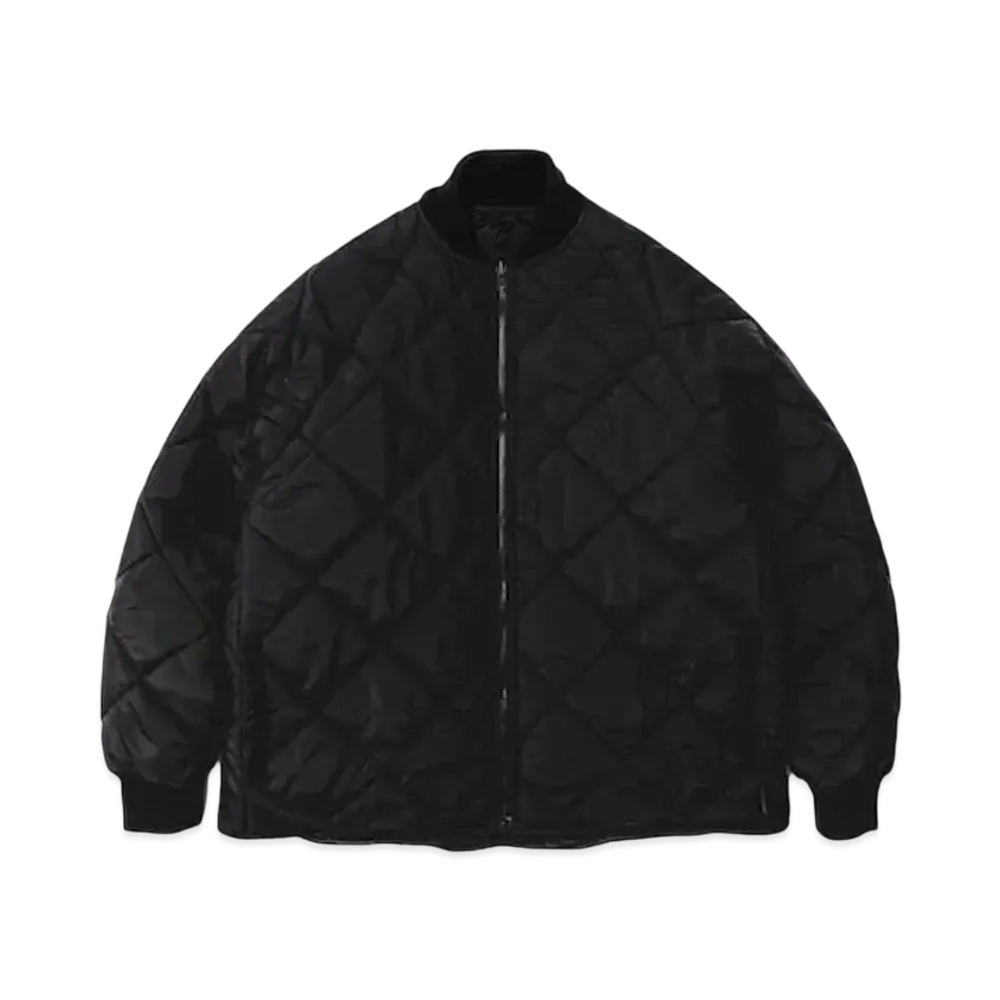 BEAMS x LAVENHAM Reversible Quilted Bomber "Black/Black"
