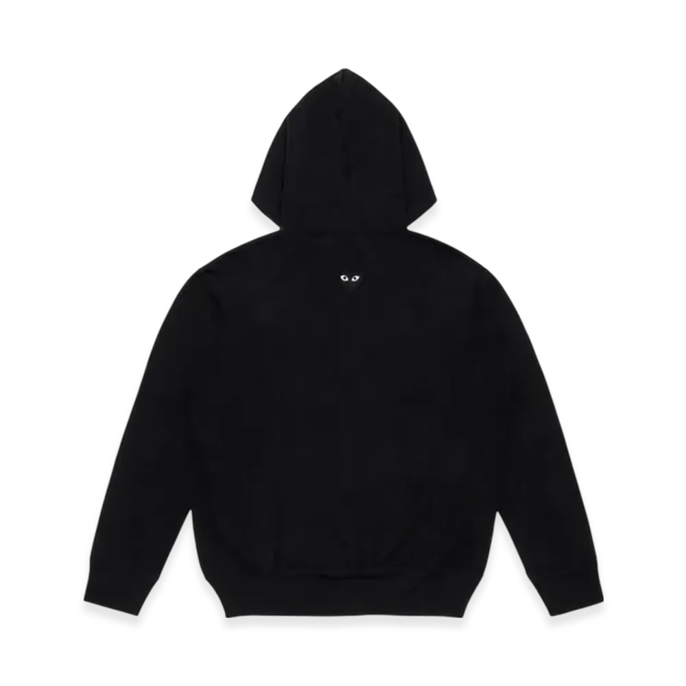 PLAY COMME des GARCONS Unisex Back Printed Zip-Up Hoodie "Black"