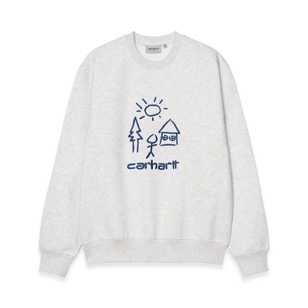 Carhartt WIP Masterpiece Sweat "Ash Heather / Wolfsbane"