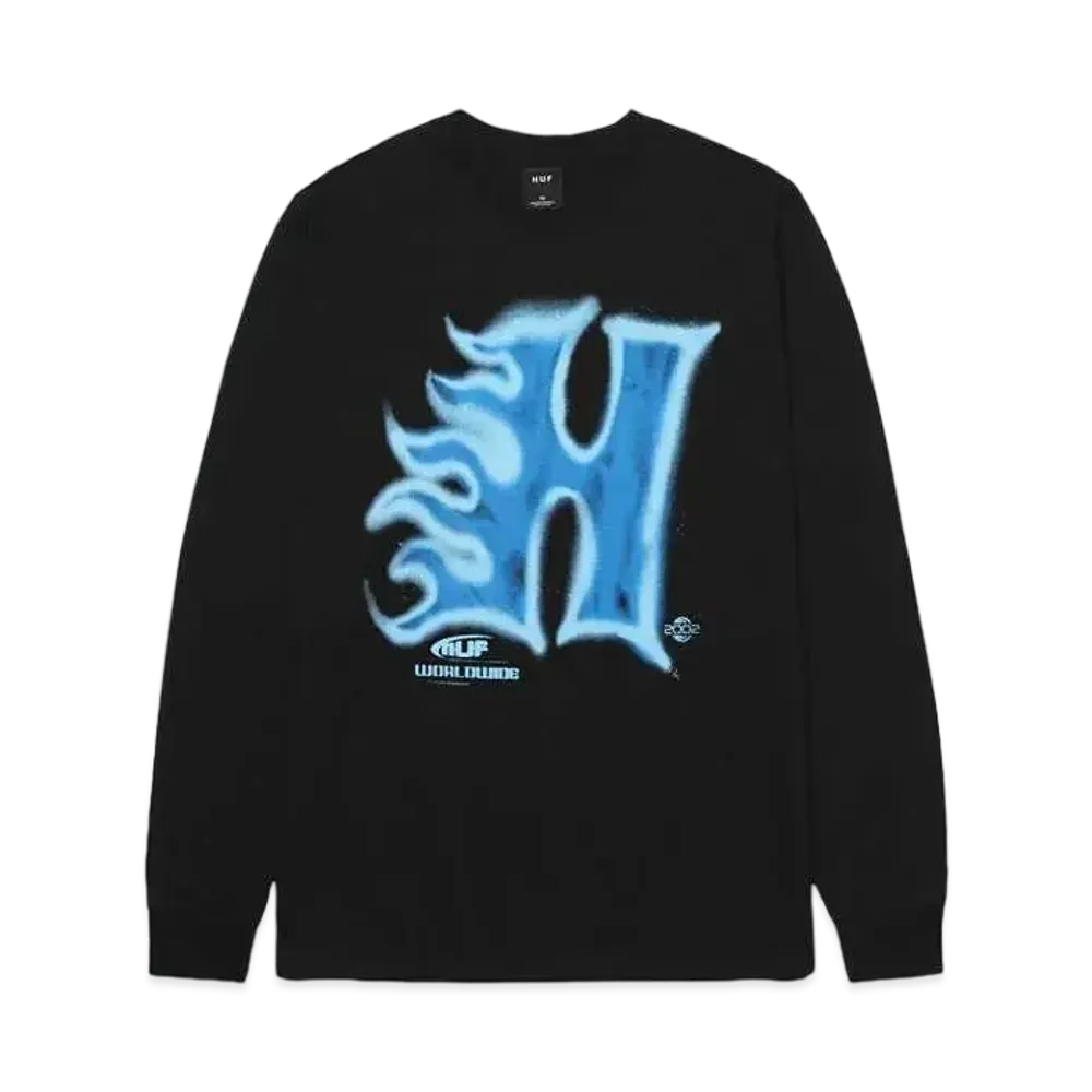 HUF Spring 24 Heat Wave Ls Tee "Black"