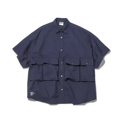 Freshservice Oxford Flap Pocket S/S Shirt "Navy"