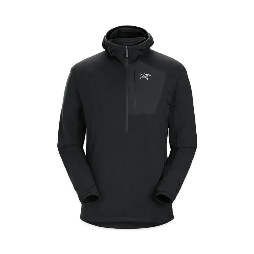 ARC'TERYX Delta Half Zip Neck Hoodie Men's "Black"