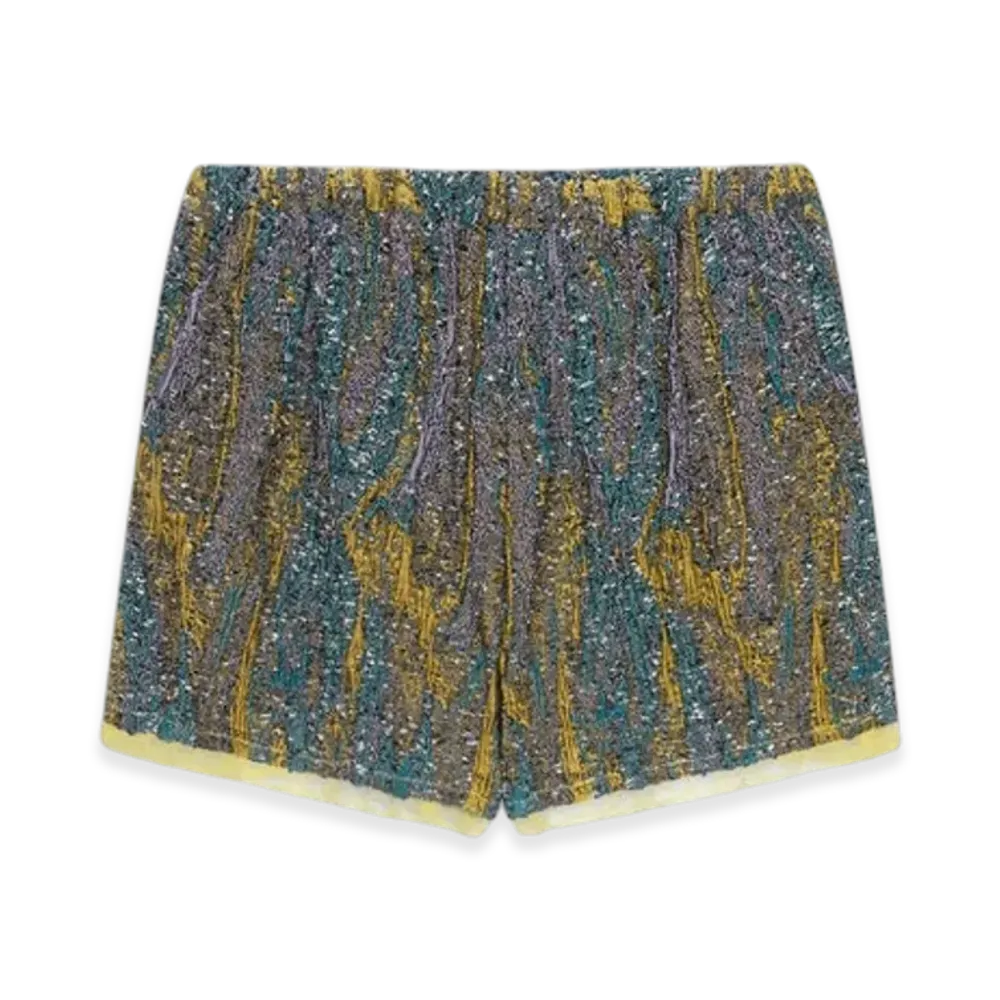 DRIES VAN NOTEN Women's Jacquard Mini Shorts "Yellow"