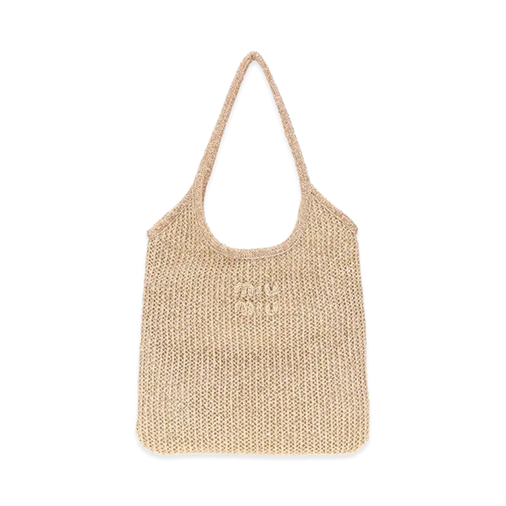 MIU MIU Women's Mesh Ivy Shopping Bag "Cipria/Pink"
