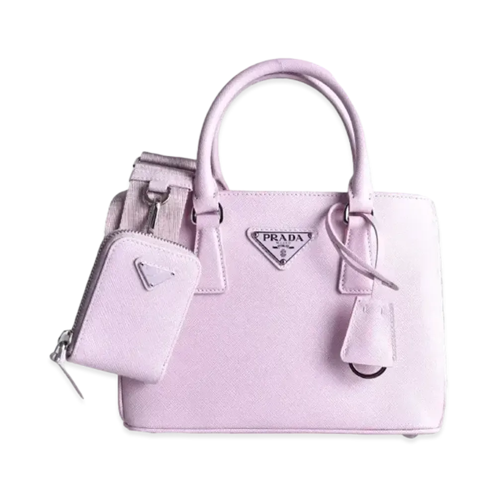 PRADA Galleria Saffiano Leather Mini Bag "Alabaster Pink"