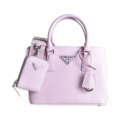 PRADA Galleria Saffiano Leather Mini Bag "Alabaster Pink"