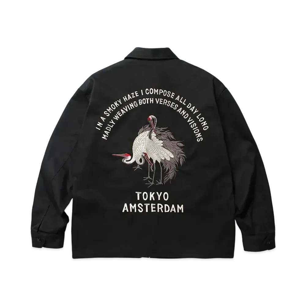 APHRODITEGANG Gakkin x Budspool Red Eyed Crane Vietnam Jacket "Black"