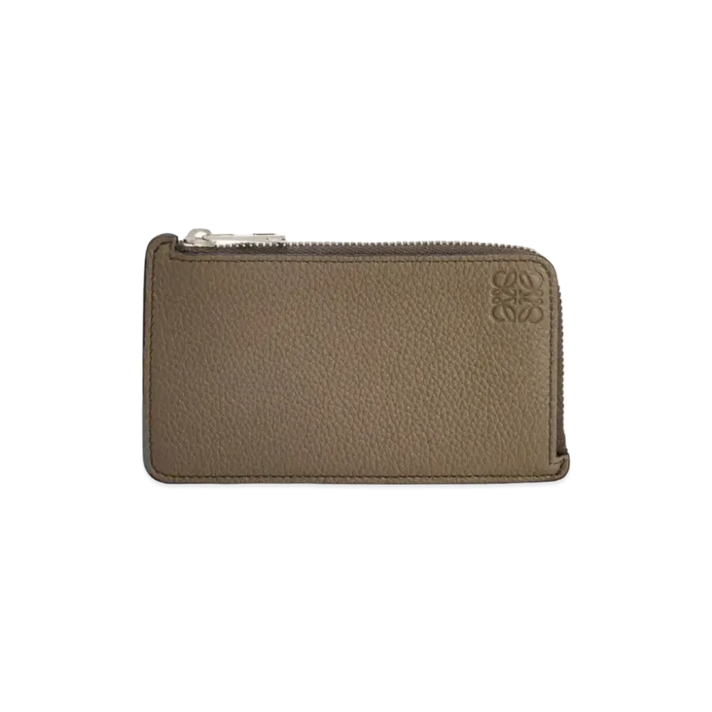 LOEWE Coin Cardholder In Soft Grained Calfskin "Dark Moss"