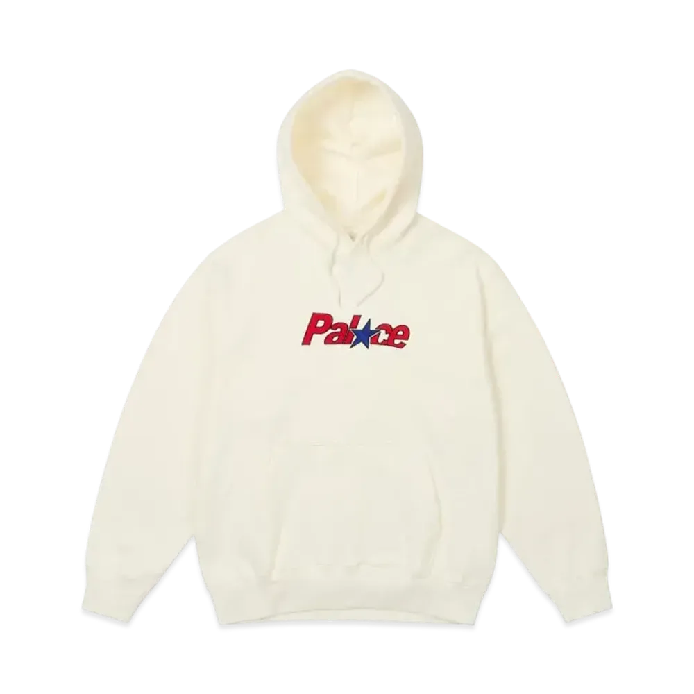 PALACE Star Hood "White"