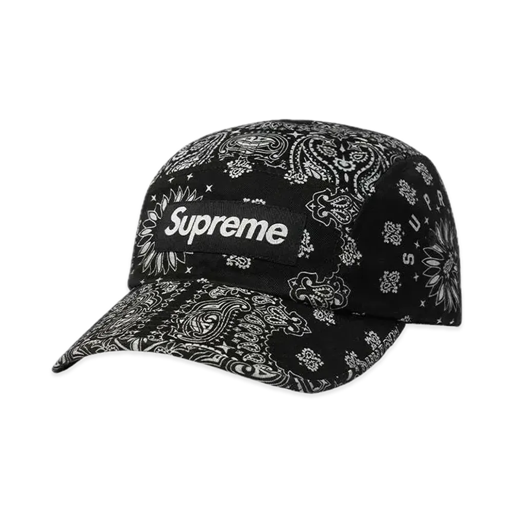 Supreme Bandana Camp Cap "Black"