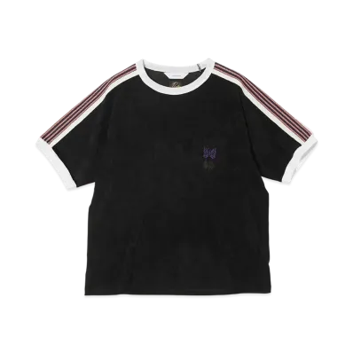 NEEDLES x Sasquatchfabrix. S/S Papillon Emb. Tee - Poly Velour "Black"