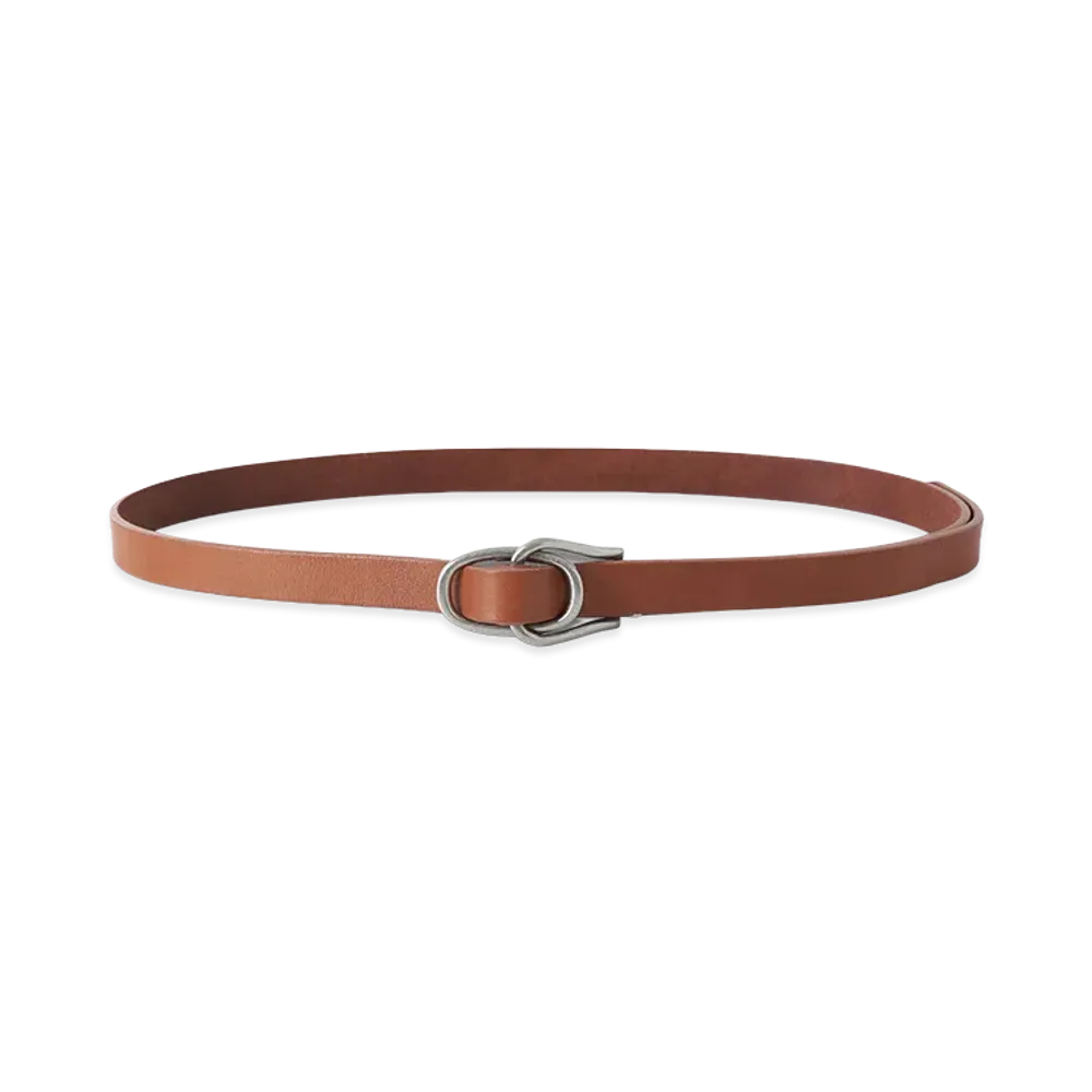 YOKE Double Buckle Leather Belt "Camel"