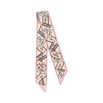 PRADA Women's 'Heritage' Scarf "Pink"