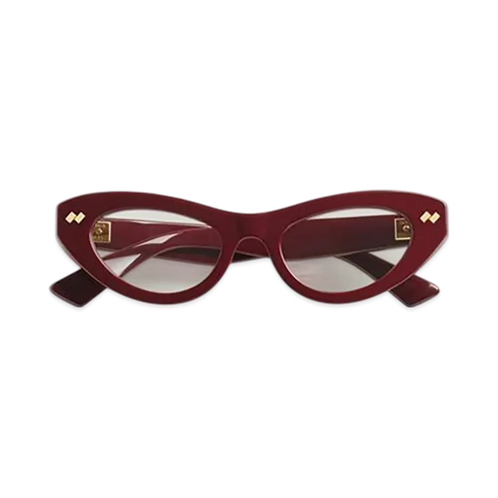 Bottega Veneta Dizzy Cat Eye Eyeglasses "Burgundy/Transparent"