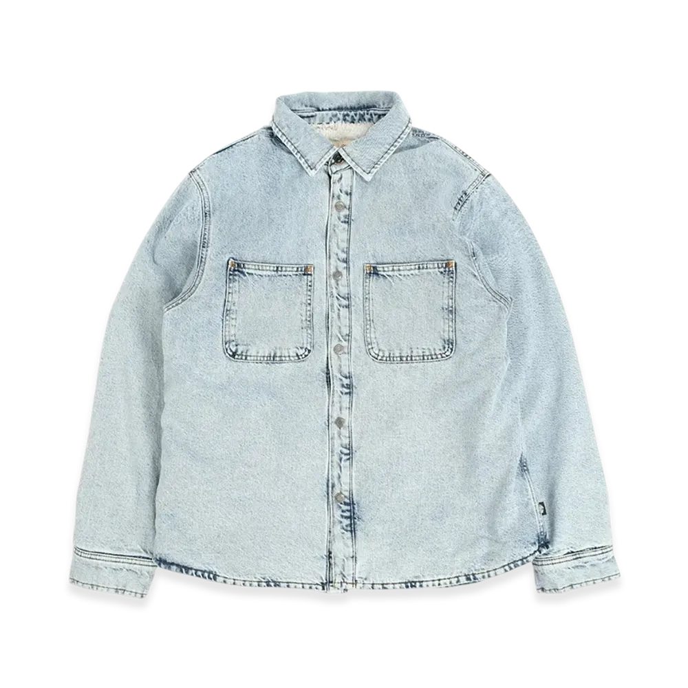 Stussy Sherpa Lined Denim Shirt "Light Blue"