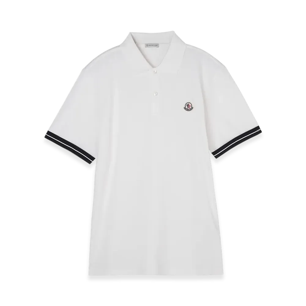 MONCLER Mens Polo Shirt "White"