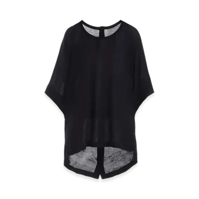 Yohji Yamamoto Gassing Yarn Single Jersey Backside Button Cardigan "Black"