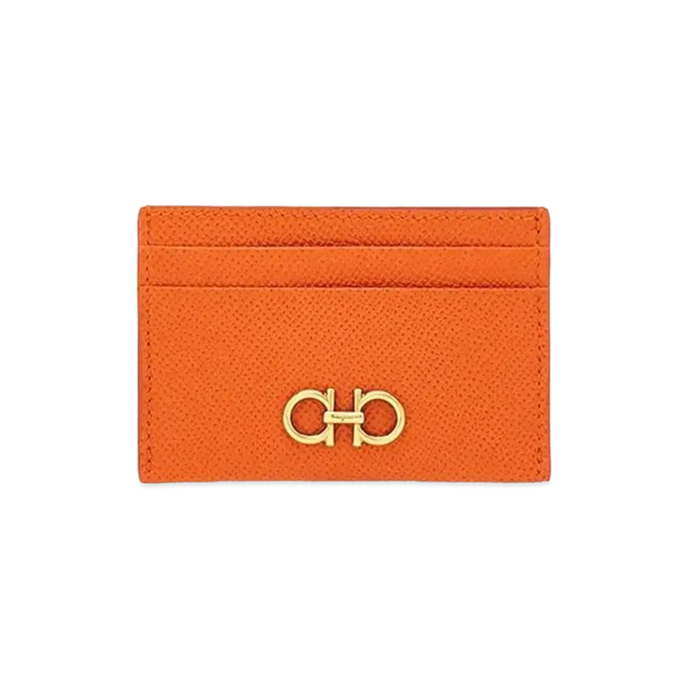 Salvatore Ferragamo Gancini Credit Card Holder "Orange"