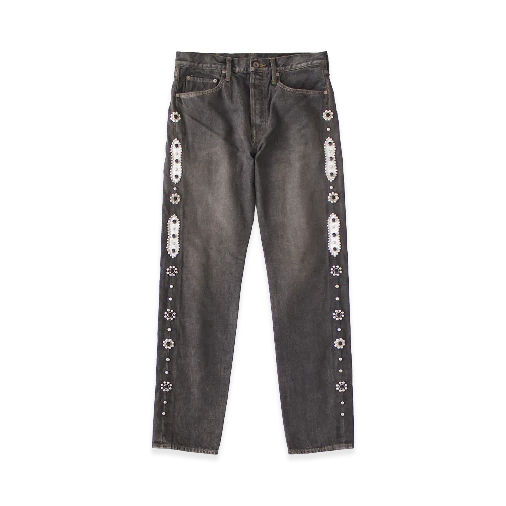 KAPITAL 14oz Black Denim 5P Monkey CISCO (Studs Remake) 2026 "Black"