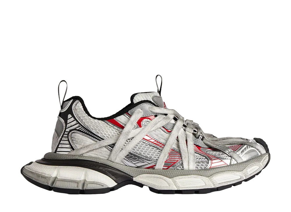 BALENCIAGA 3XL Extreme Laces B Sneaker "Grey/Red/Silver"