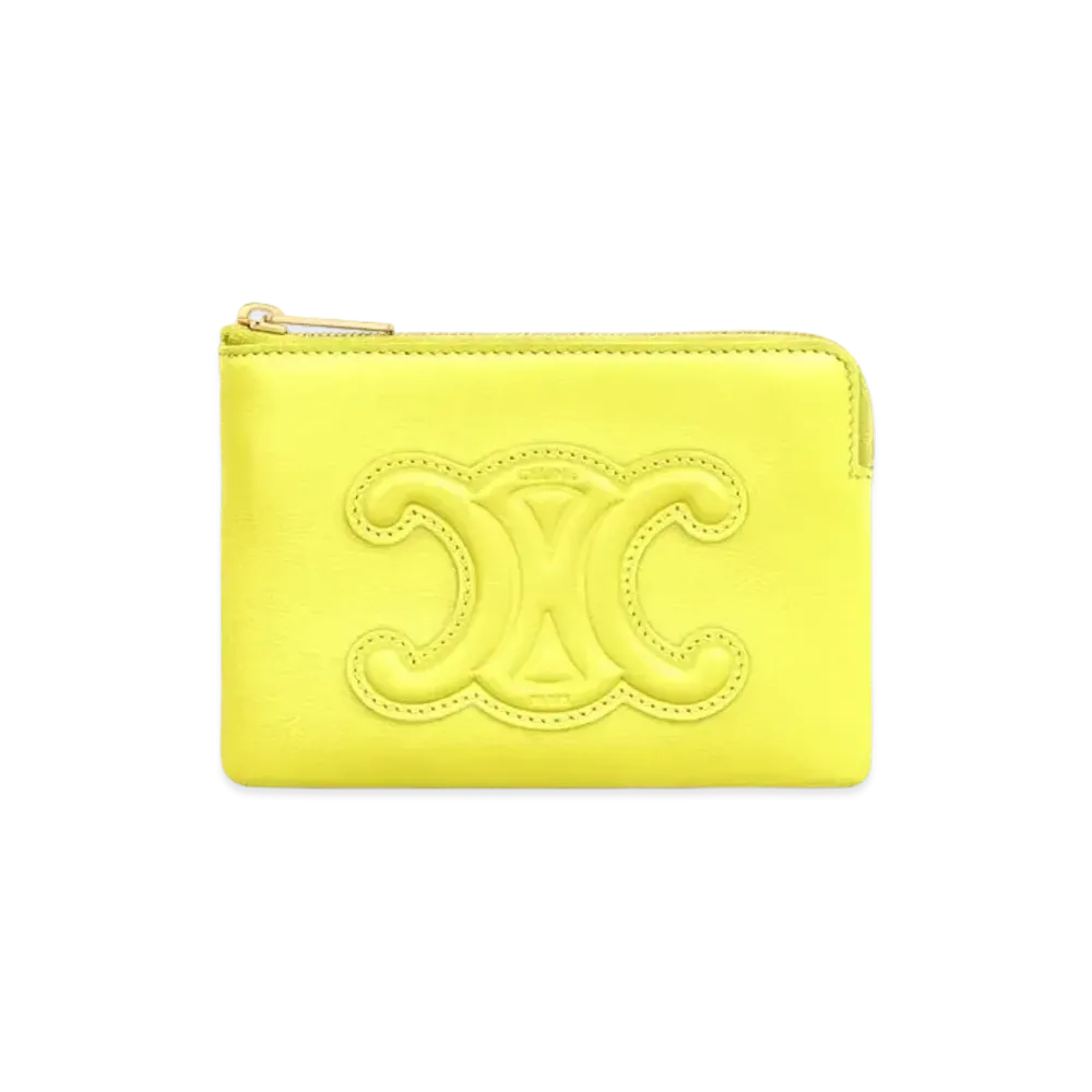 CELINE Coin & Card Pouch In Smooth Calfskin "Anis"