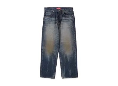 Supreme Distressed Loose Fit Selvedge Jean "Washed Indigo" (26FW)