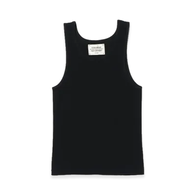 BEAMS FUTURE ARCHIVE Rib Tank Top "Black"