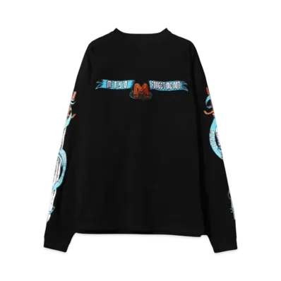 MAYO SKULL SWORD EMBROIDERY LONG SLEEVE TEE "BLACK"