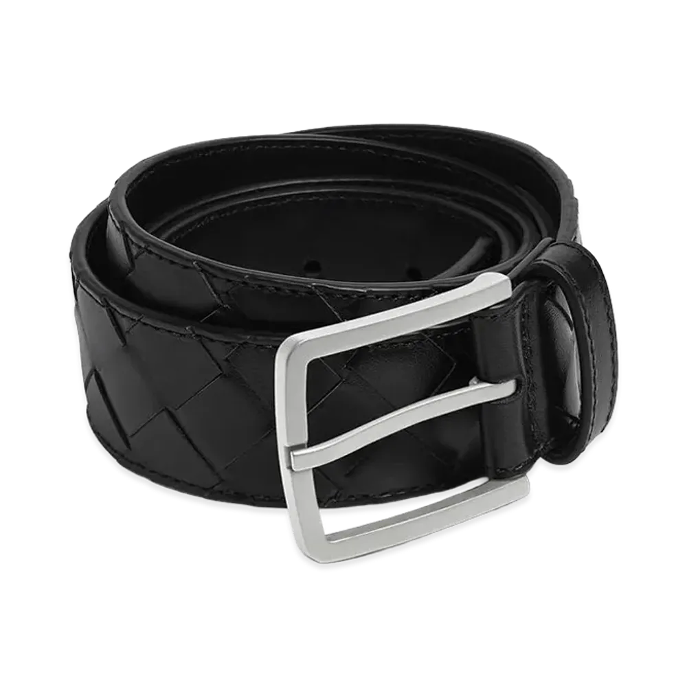 Bottega Veneta Intrecciato Belt "Black"