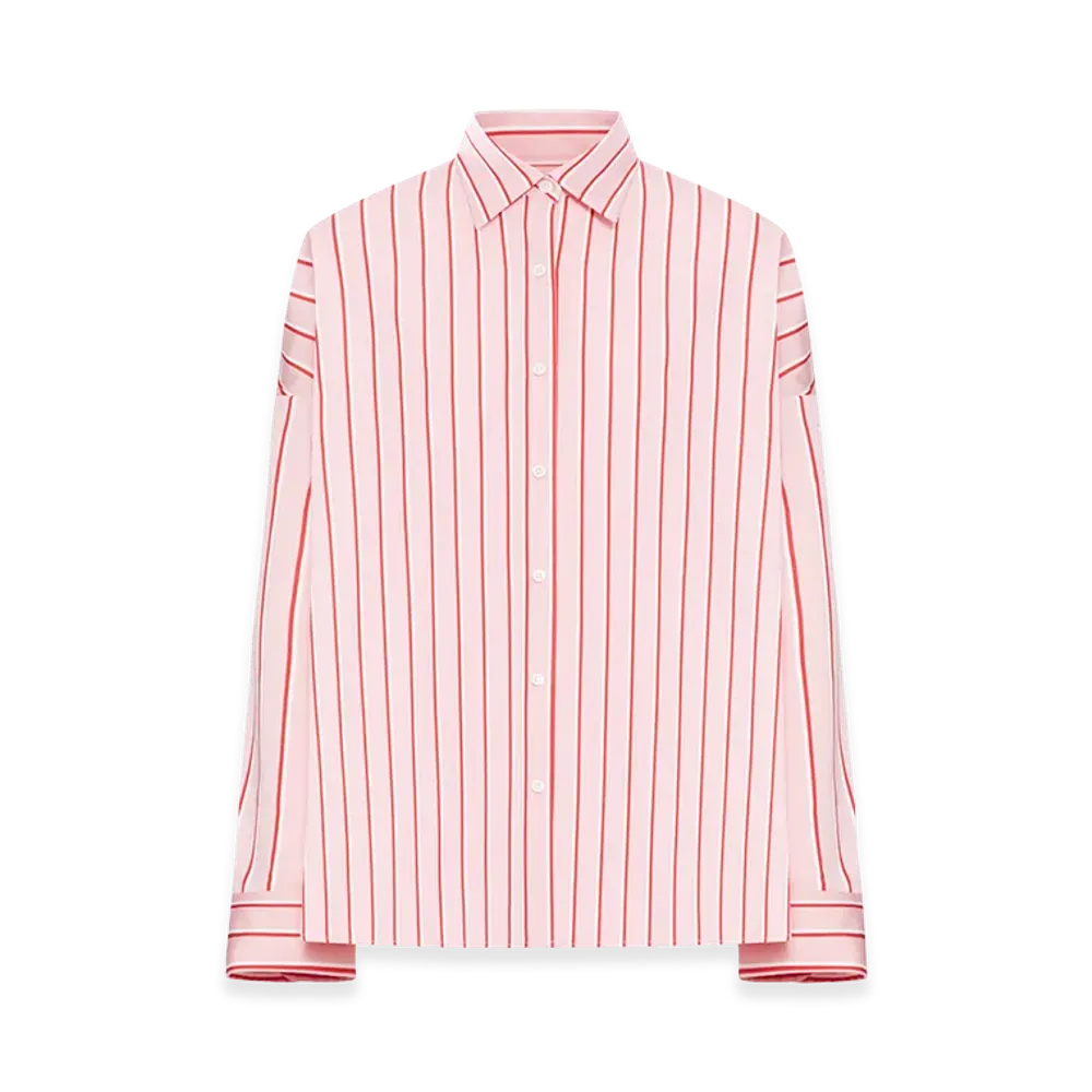 DRIES VAN NOTEN Women's Striped Cotton Shirt "Pink"
