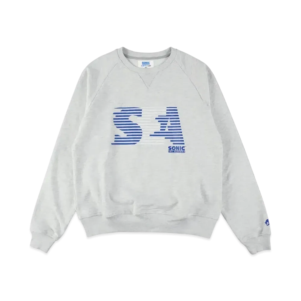 WIND AND SEA x Sonic The Hedgehog Raglan Sleeve Crewneck Sweatshirt "Gray"