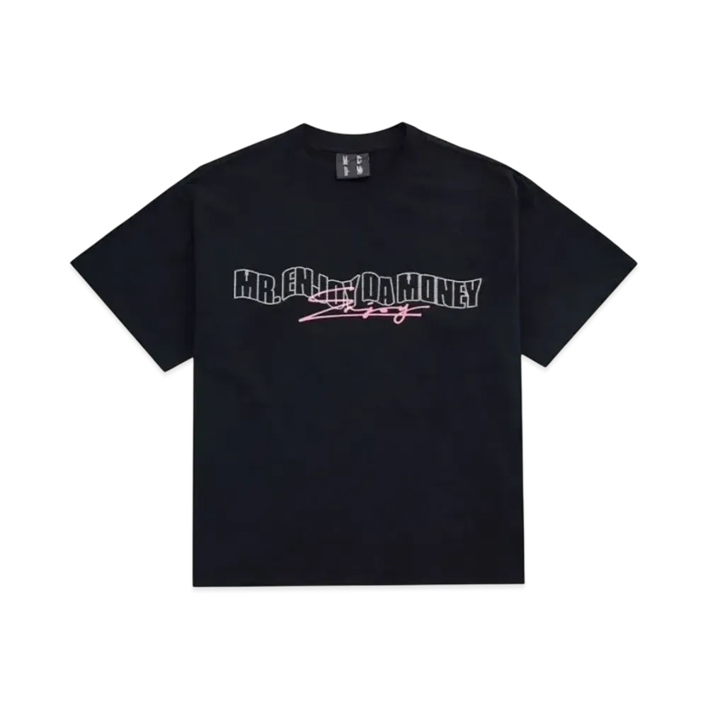 MR. ENJOY DA MONEY Spread Diamond Printed Short Sleeves "Black"