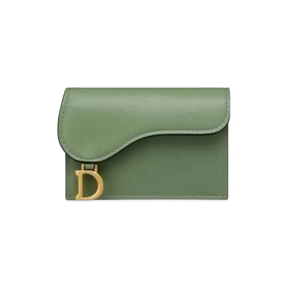 Dior Card Holder "Dark Mint Green"