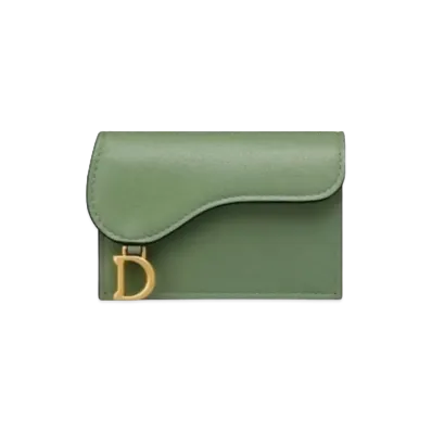 Dior Card Holder "Dark Mint Green"